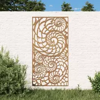 Nuotraukų rėmelis Sodo sienos dekoracija, 105x55cm, corten plienas, kriauklės