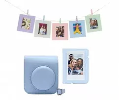 Nuotraukų rėmelis Fujifilm instax mini 12 priedų rinkinys (DĖKLAS, ALBUMAS, RĖMELIAI SU SEGTUKAIS); PASTEL Mėlynas