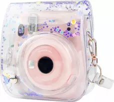 Viršelis LoveInstant Instax Mini 11 / Skaidrus violetinis Cekines