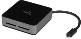 Skaitytuvas OWC Atlas Dual SD kortelių skaitytuvas: USB-C dviejų lizdų SDXC UHS-II kortelių skaitytuvas