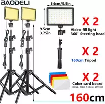 LED lempa su stovu 2 vnt rinkinyje su RGB filtrais