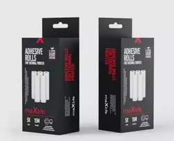 Maxlife lipnių etikečių ritinėlių rinkinys terminiam spausdintuvui