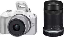 Canon EOS R50 + RF-S 18-45mm IS STM (Baltas) + RF-S 55-210mm IS STM
