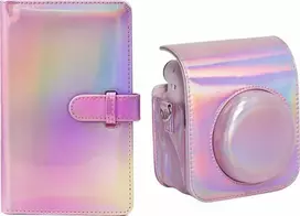 Viršelis LoveInstant Case EtuI Cover FUJIFILM Instax Mini 12 + Albumas 96 Nuotrauka / Rožinė Flash