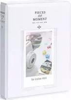 LoveInstant Foto albumas 64 vnt Fujifilm INSTAX Mini 12 11 40 9 8 7s EVO LiPlay Link 2 SE / Pastel Baltas