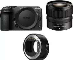 Nikon Z 30, (Z30) + NIKKOR Z DX 12-28mm f/3.5-5.6 PZ VR + FTZ II Adapteris