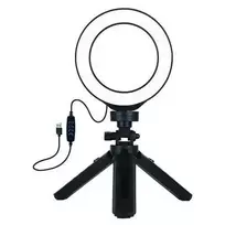 Puluz LED žiedinė lempa 12cm, su trikoju stovu iki 14.5cm, USB