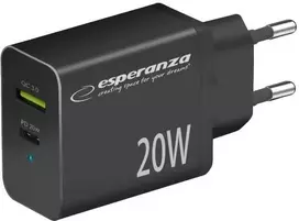 Tinklo Įkroviklis - Esperanza EZC105K 20W Juodas