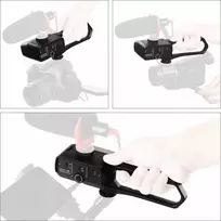 „LensGo Regulator“ garso stiprintuvas mikrofonui + fotoaparato rankenos stabilizatorius / D1l
