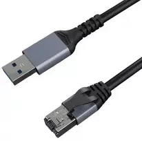 Extra Digital Interneto kabelis CAT6 UTP, USB3.0 Type-A - RJ45, 1m