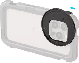 „SmallRig 5010“ pritvirtinamas filtro adapteris, skirtas „iPhone 16“ serijos dėklui (67 mm)