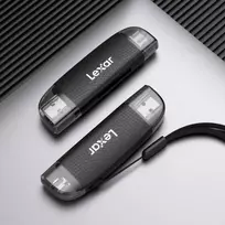 „Lexar“ kortelių skaitytuvas su dviem lizdais USB-A/C (LRW310X) Palaiko „Micro SD“ ir SD korteles (USB 3.1)