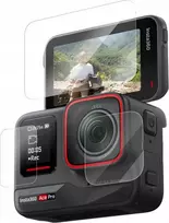 Telesin objektyvo dangtelio dangtelio rinkinio dangtelio stiklas objektyvui + 2x LCD ekranas, skirtas Insta360 Ace kamerai / S6-flm-03-tis