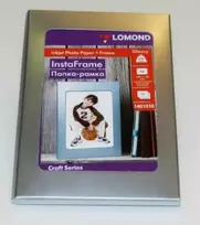 Fotopopierius Lomond Photo Inkjet Paper Blizgus 200 g/m2 10x15, 15 sheets + InstaFrame Sidabrinis Window