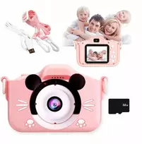 SKAITMENINĖ KAMEROS VAIKAMS MILKY Rožinis MOUSE + ŽAIDIMAI