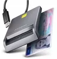 AXAGON CRE-SM3TC USB-C išmaniųjų kortelių/ID kortelių skaitytuvas su 1,2 m laidu