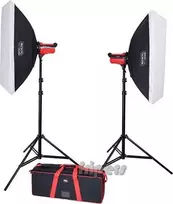 Aurora Studio Kit Aurora Orion 800 kit 4 (2 šviestuvai, minkštos dėžutės, stovai)