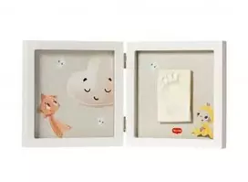 Tiny Love paprasto rėmelio kūdikio pėdutės arba delno atspaudo rinkinys Baltas 3333166051