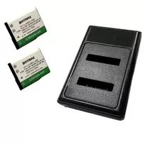 2x Olympus LI-42B akumuliatorius 1200 mAh+ dvigubas pakrovėjas
