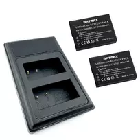 2x Panasonic DMW-BLC12 akumuliatorius 1400 mAh+ dvigubas pakrovėjas