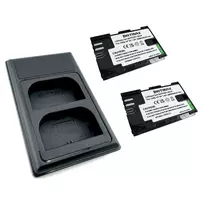 2x Canon LP-E6 akumuliatorius 2000 mAh+ dvigubas pakrovėjas