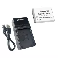 Canon NB-6L akumuliatorius 1300 mAh + greitasis LED pakrovėjas
