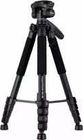 „Rollei“ – kompaktiškas keliautojo trikojis Nr. 2 – aliuminio – 43,5 cm pakuotės dydis, 44 cm minimalus aukštis, 180 cm maksimalus aukštis
