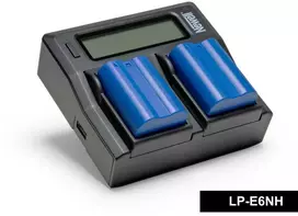 Newell Supracell Set 1x DC-LCD charger 2x SupraCell Protect LP-E6NH battery for Canon