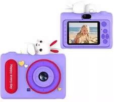 Xrec Skaitmeninis fotoaparatas 40 MP HD kamera selfie objektyvas vaikams žaidimai MP3 / Xrec H05 / Violetinis triušis