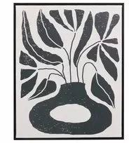 Nuotraukų rėmelis Gift Decor Paveikslas juodame rėmelyje su augaliniu motyvu EMBER, 40 x 50 cm