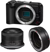 Canon EOS R50 V + RF-S 18-45mm F4.5-6.3 IS STM + Mount Adapteris EF-EOS R (Juodas)