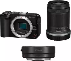 Canon EOS R50 V + RF-S 18-150mm F3.5-6.3 IS STM + Mount Adapteris EF-EOS R (Juodas)