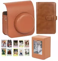 Loveinstant 4 viename rinkinys: dėklas, albumas, dėžutė, lipdukai, nuotraukos, skirtas „Fuji Instax Mini 41“ / rudas