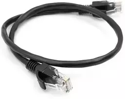 Power Plant Llc Tinklo Kabelis - Cat5E UTP Pataisymo Laidas 0.5m Juodas