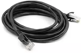 Power Plant Llc Tinklo Kabelis - Cat5E UTP Pataisymo Laidas 3m Auksu Padengti Jungtys Juodas