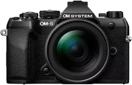 Om Digital Solutions OM-SYSTEM OM-5 Mark II järjestelmäkamera + 12-45mm F4.0 PRO objektiivi, musta
