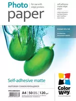 ColorWay 120 g/m² | A4 | Matte self-adhesive Photo Paper
