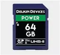 Delkin SD Power 2000X UHS-II U3 (V90) R300/W250 64GB atmintis