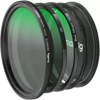 SmallRig 4726 5-in-1 Attachable Filter Kit VND 2-32 & CPL & 1/4 Effect Juodas Mist (67mm)