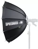 Apšvietimo įranga - SMDV Speedbox A90 Softbox 90cm Double Diffuser Ripstop Nylon
