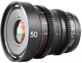 Objektyvas - Meike MK 50mm T2.2 Micro 4/3 Mount, T2.2, 270° fokusavimo sukimosi kampas
