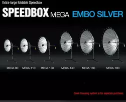 Apšvietimo įranga - SMDV Speedbox Mega 140 Softbox Bowens Mount 140cm Sidabrinis
