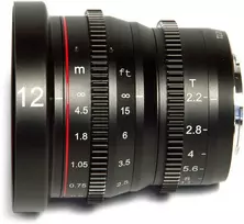 Objektyvas - Meike MK 12MM T2.2 Micro 4/3 Rankinis fokusavimas Platus kampas Juodas