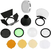 Apšvietimo įranga - Godox R1 RGB apvalus LED šviestuvas su AK R1 rinkiniu