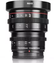 Objektyvas - Meike MK 25mm T2.2 Canon RF montavimas, T2.2, 25cm min fokusas, metalas