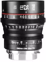 Objektyvas - Meike MK 25mm T2.1 S35 PL tvirtinimas, T2.1, 25mm, 77mm filtro sriegis