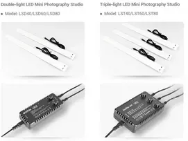 Fotografijos studija - Godox Portable Double Light LED Mini Studio (L60x60x60cm, 5800K, 10000-11000 Lumen)