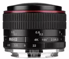 Kameros objektyvas - Meike MK 6.5mm F2.0 Fisheye objektyvas Fuji X tvirtinimui