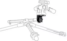 Adapteris - Manfrotto 90° kampinis adapteris galvoms trikojams juodas