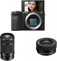 Sony A6600 + 16-50mm OSS II + 55-210mm OSS (Juodas) | (SEL55210/B) | (SELP16502) | (ILCE-6600/B) | (α6600) | (Alpha 6600)